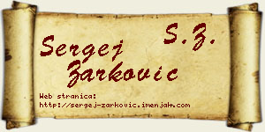 Sergej Žarković vizit kartica